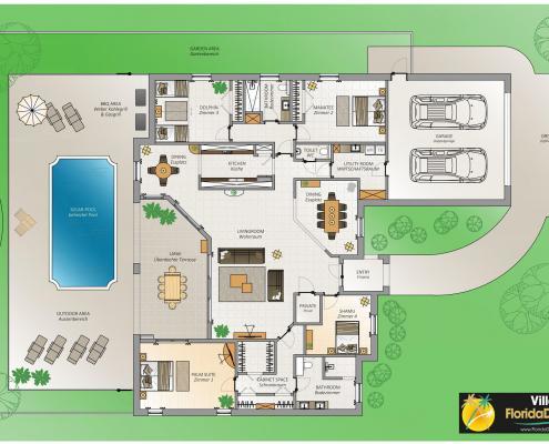 Villa FloridaDream, Grundriss Plan