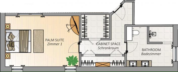 Villa FloridaDream, Plan Zimmer 1