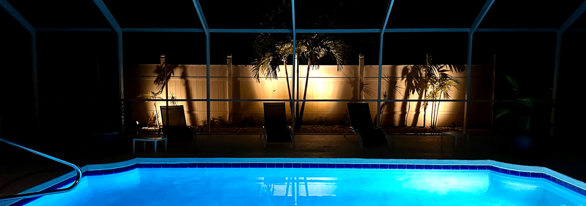 Traumhafter Pool mit Cage in der Villa FloridaDream